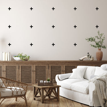 Black Plus Sign Wall Decals